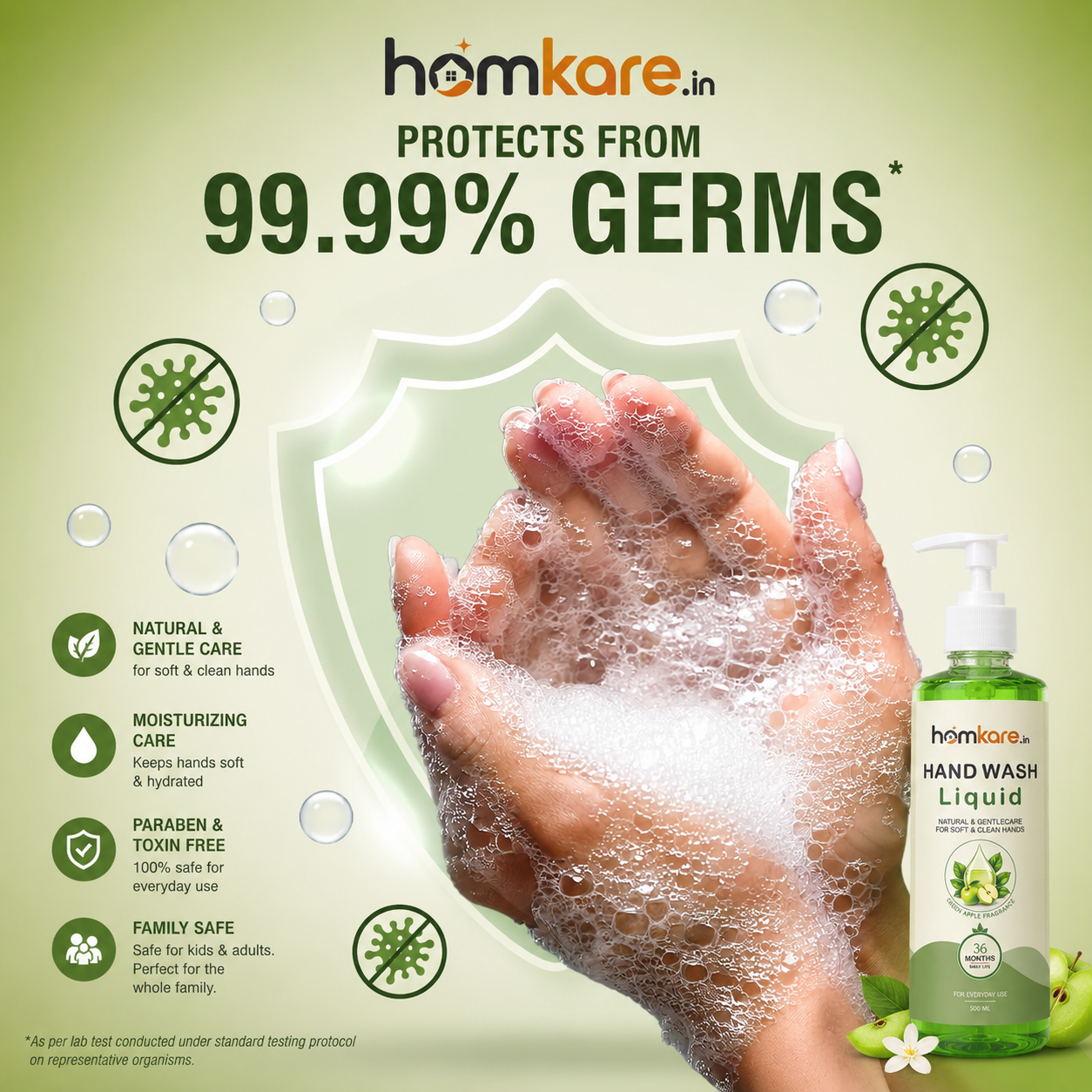 Hand Wash Liquid || Green Apple - 500ML