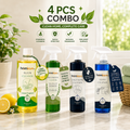 4 PCS Home Cleaning Combo Pack (500 ml Each) | Floor Cleaner + Multi Purpose Cleaner + Toilet Bowl Cleaner + Glass Cleaner | Complete Home Care Solution